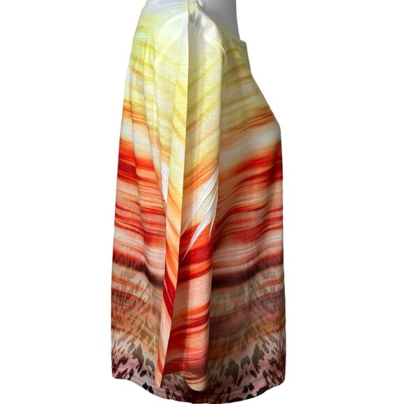 Chicos Tropical Print 3/4 Sleeve Top Size 2 - Picture 8 of 12